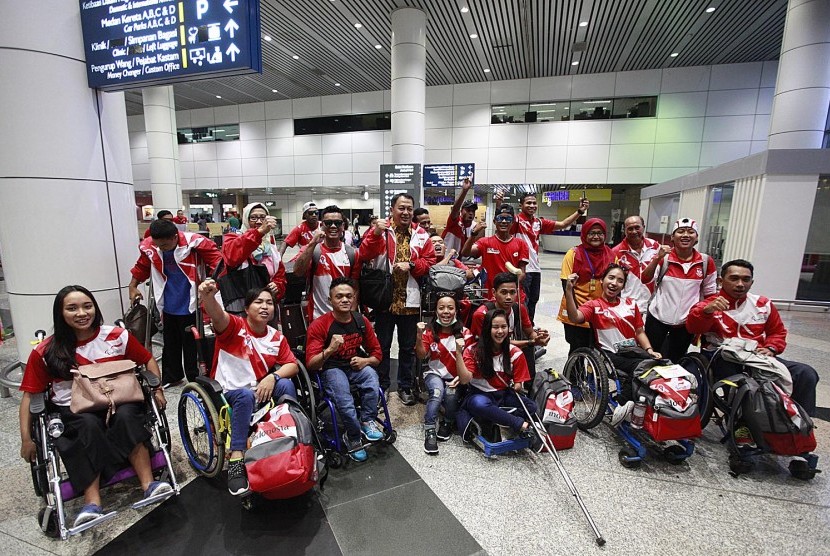 Rombongan Para Games Indonesia yang akan berlaga di ASEAN Para Games 2017 Kuala Lumpur.