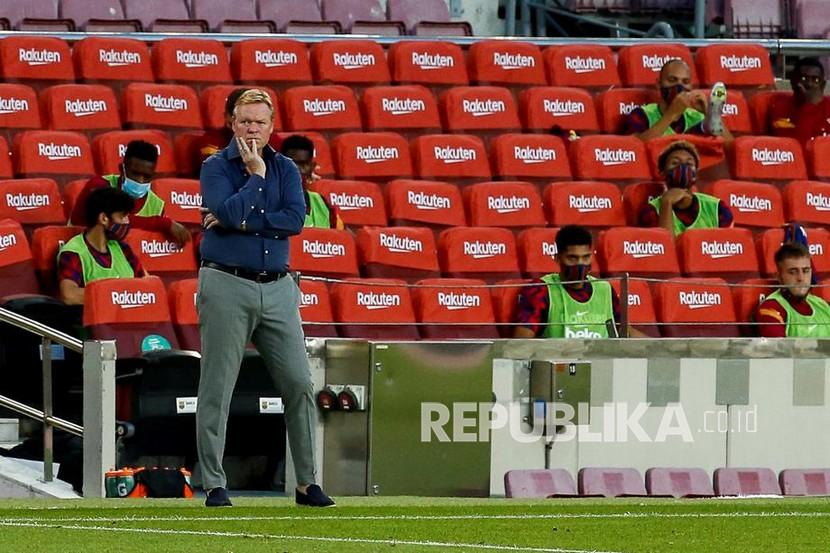 Pelatih Barcelona Ronald Koeman.