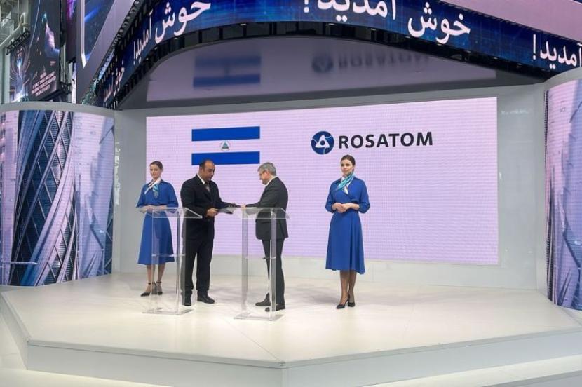 Rosatom dan Pemerintah Nikaragua sepakati pembangunan pusat pengobatan berbasis teknologi nuklir, di sela-sela pameran dan forum industri nuklir internasional ATOMEXPO 2024 di Sochi, Rusia, pada Selasa (26/3/2024).