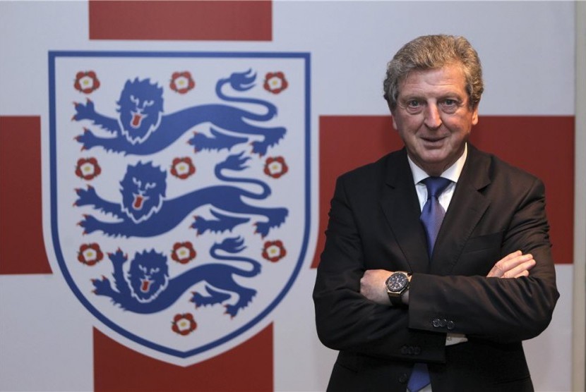 Roy Hodgson, manajer timnas Inggris, berpose di tunel Stadion Wembley, London, pada awal Mei lalu. 