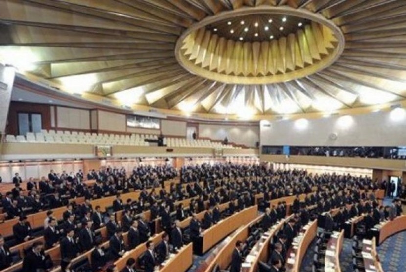Ruang Sidang Parlemen Thailand. Ditundanya pemilihan perdana menteri Thailand ini semakin memperpanjang kebuntuan politik