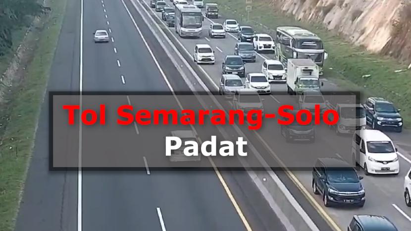 Ruas tol Semarang-Solo arah menuju Solo Padat