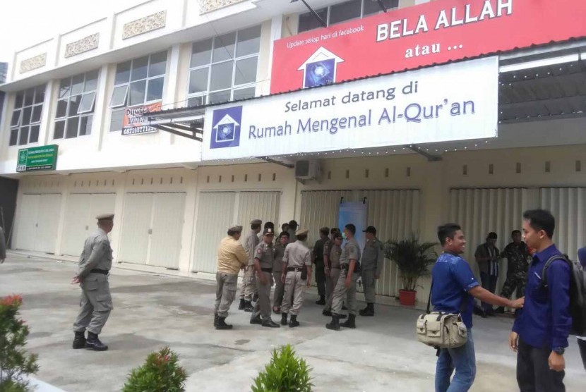 Ruko Rumah Mengenal Alquran (RMA) di Jalan Bung Karno, Mataram, Nusa Tenggara Barat (NTB) yang diduga sebarkan aliran sesat.