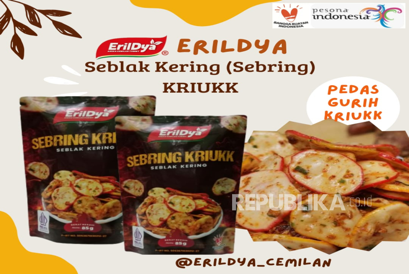 Rumah BUMN binaan BRI melahirkan Eridya Cemilan Family yang memproduksi keripik tradisional untuk keluarga.