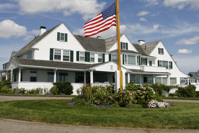 Rumah keluarga Kennedy di Hyannis Port, Massachusetts, 27 Agustus 2009. Cucu perempuan politikus AS Robert F. Kennedy, Saoirse Kennedy Hill meninggal di usia 22 tahun.