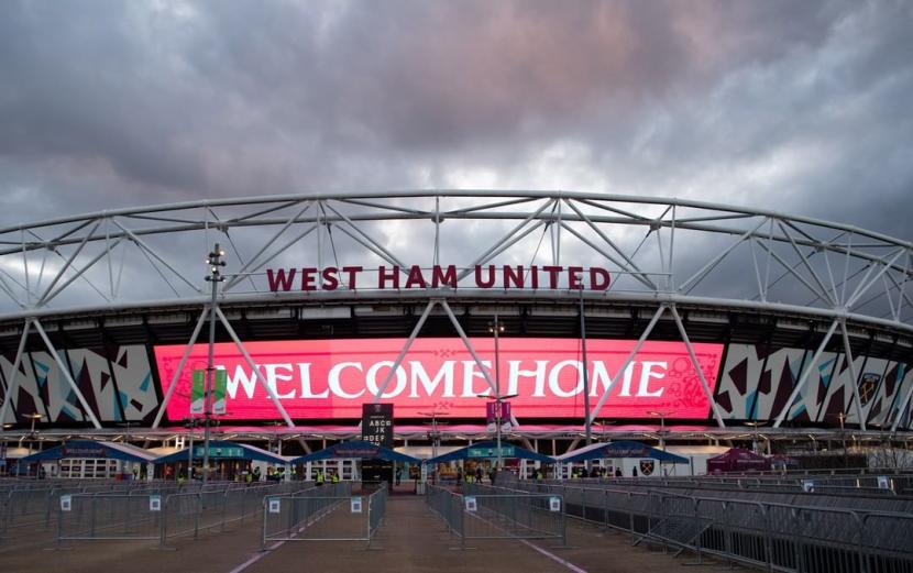 Rumah klub Liga Primer Inggris, West Ham United, Stadion Olimpiade London.