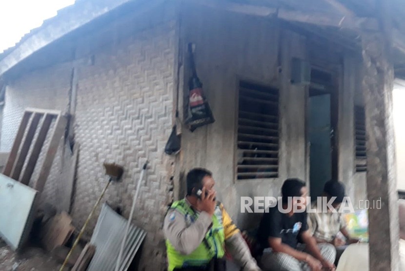 Rumah Lalu Muhammad Zohri di Dusun Karang Pangsor, Desa Pemenang Barat, Kecamatan Pemenang, Kabupaten Lombok Utara, NTB.