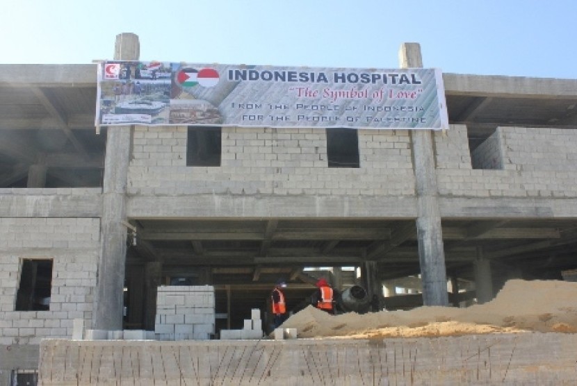Rumah Sakit Indonesia (RSI) di Distrik Beit Lahiya, Gaza utara, Palestina.