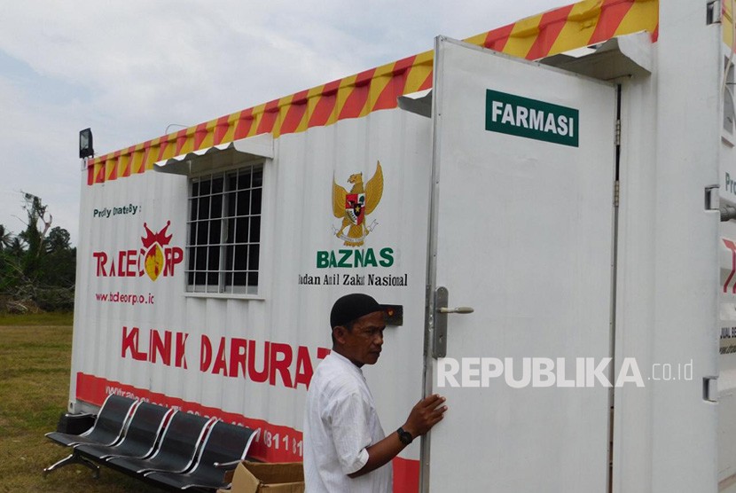 Rumah Sakit Lapangan hasil kerjasama Baznas dan Tradecorp di Desa Maku, Kecamatan Dolo, Kebupaten Sigi, Sulawesi Tengah, diresmikan hari ini, Kamis (8/11). 