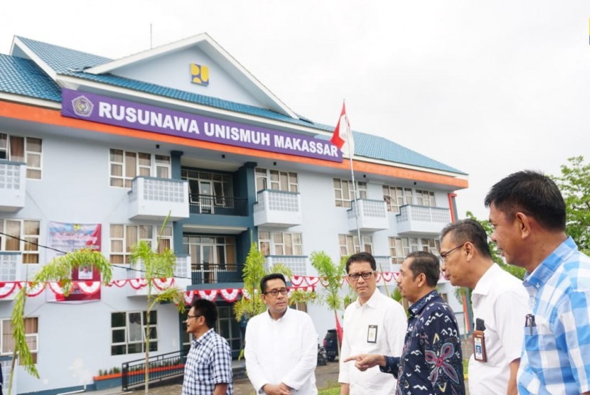 Rumah susun (rusun) mahasiswa di Universitas Muhammadiyah (Unismuh) Makassar, Sulawesi Selatan.