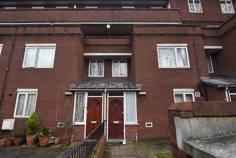 Rumah yang pernah ditempati Jihadi John alias Mohammed Emwazi saat masih menentap di London, Inggris. 