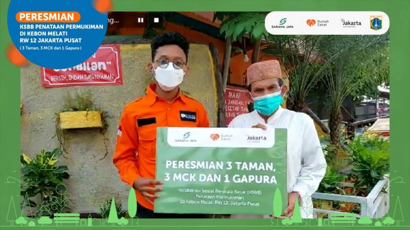 Rumah Zakat bekerja sama dengan Pemerintah Provinsi DKI Jakarta dan Perumda Pembangunan Sarana Jaya melaksanakan Peresmian KSBB Penataan Pemukiman di Kebon Melati Rw 12, Jakarta Pusat secara virtual.