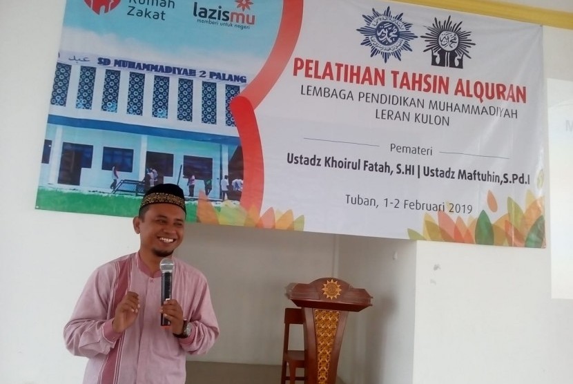  Rumah Zakat bekerja sama dengan Pimpinan Ranting Muhammadiyah Leran Kulon menggelar pelatihan tahsin Alquran untuk guru TPA. 