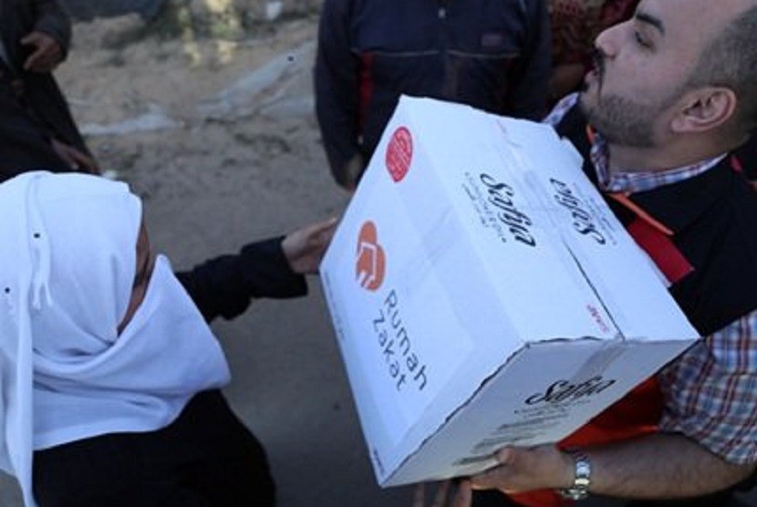 Rumah Zakat kembali mendistribusikan bantuan pangan untuk warga palestina yang tinggal di pengungsian perbatasan jalur Gaza.