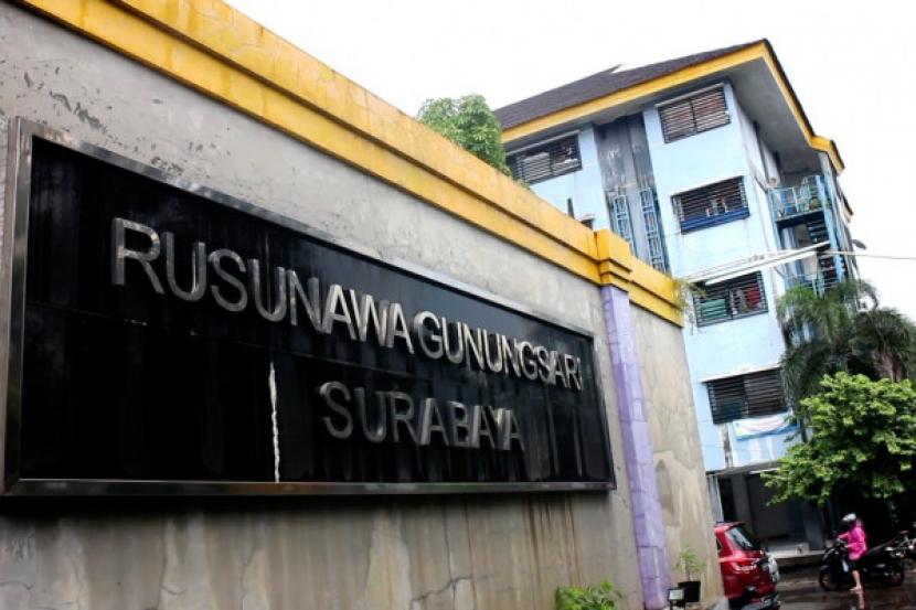 Rusun Gunungsari di Kota Surabaya, Jatim.