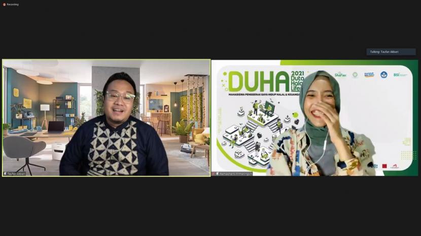Salah satu acara Duta Halal Lifestyle (DUHA) 2021 yang berlangsung secara daring sejak November 2021 hingga Maret 2022 mendatang.