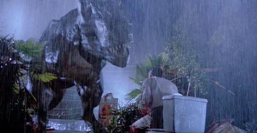 Salah satu adegan dalam film Jurassic Park.