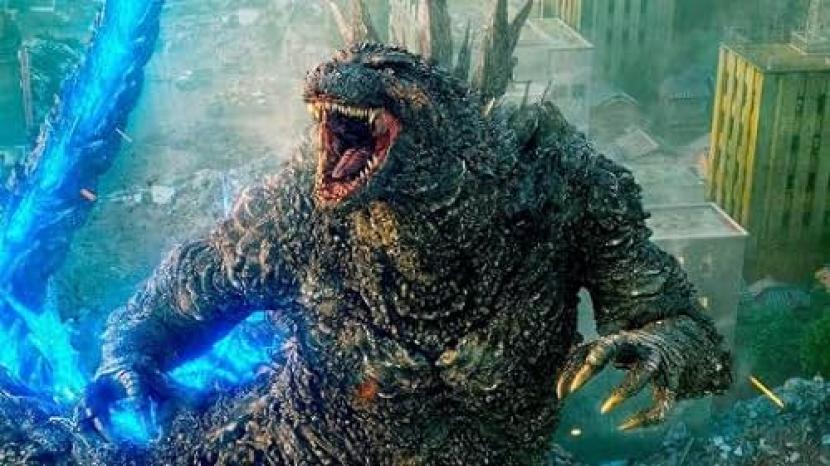Salah satu adegan di film Godzilla Minus One. Godzilla Minus One mencatatkan skor penonton sebesar 98 persen di Rotten Tomatoes.