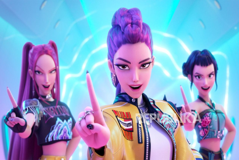 Salah satu adegan di film KPop Demon Hunters. Sebuah sekolah di Inggris melarang murid-muridnya menyanyikan lagu dari film animasi populer KPop Demon Hunters.