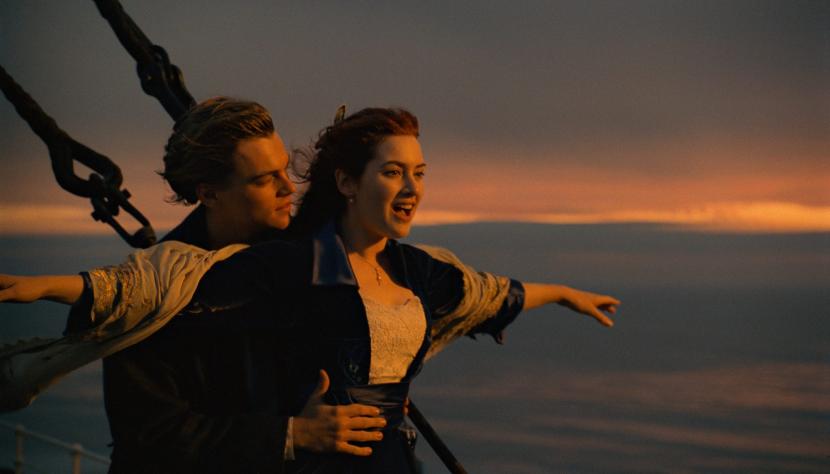 Salah satu adegan di film Titanic. OST film Titanic berjudul My Heart Will Go On dinilai sebagai OST terbaik sepanjang masa.