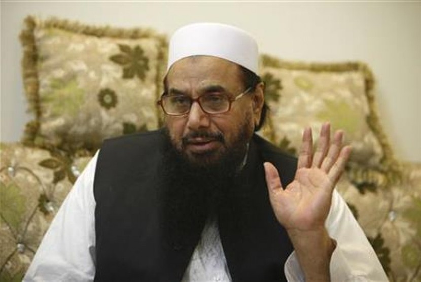 Hafiz Saeed, Ketua partai politik di Pakistan Milli Muslim League . Foto diambil pada Rabu, 13 Juli 2011.