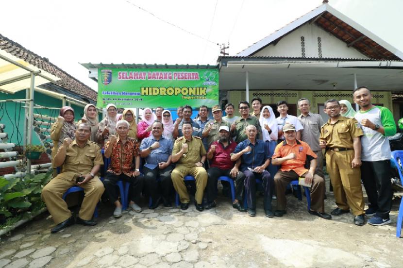 Salah satu bentuk kegiatan pelatihan menanam Hidroponik di Bandar Lampung.  