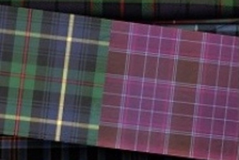 Salah satu contoh corak Tartan (kain tradisional Skotlandia) yang akan dirancang komunitas Muslim Skotlandia.