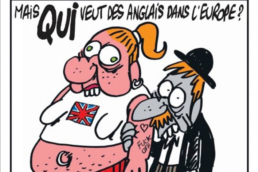 Salah satu edisi terbitan Charlie Hebdo.