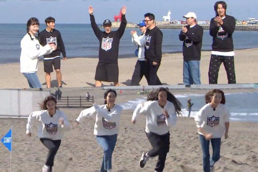 Salah satu episode Running Man. Acara TV Korea Selatan ini sangat populer di China.