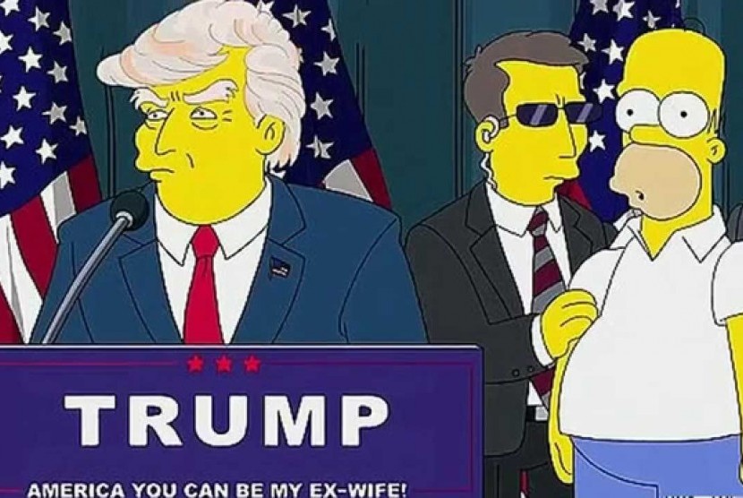 Salah satu episode The Simpsons yang bercerita tentang Presiden Donald Trump.