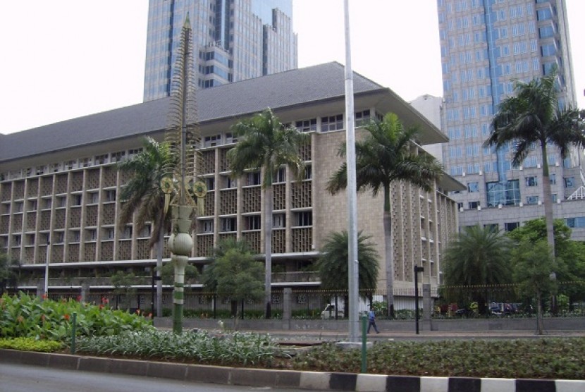 Salah satu gedung Universitas Ibnu Khaldun Bogor, Jawa Barat.