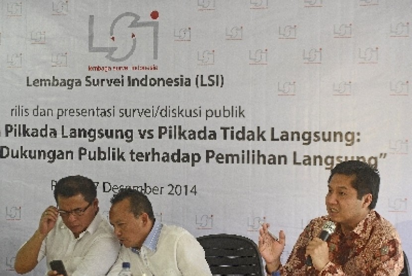 Salah satu hasil sigi Lembaga Survei Indonesia (LSI).