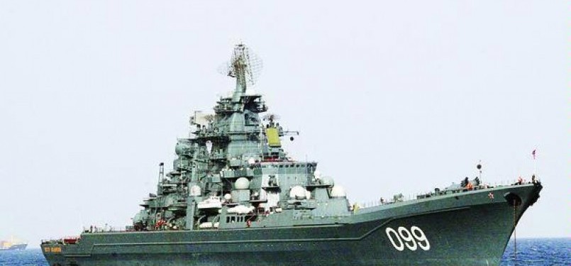 Salah satu kapal perang Rusia, Admiral Panteyeye