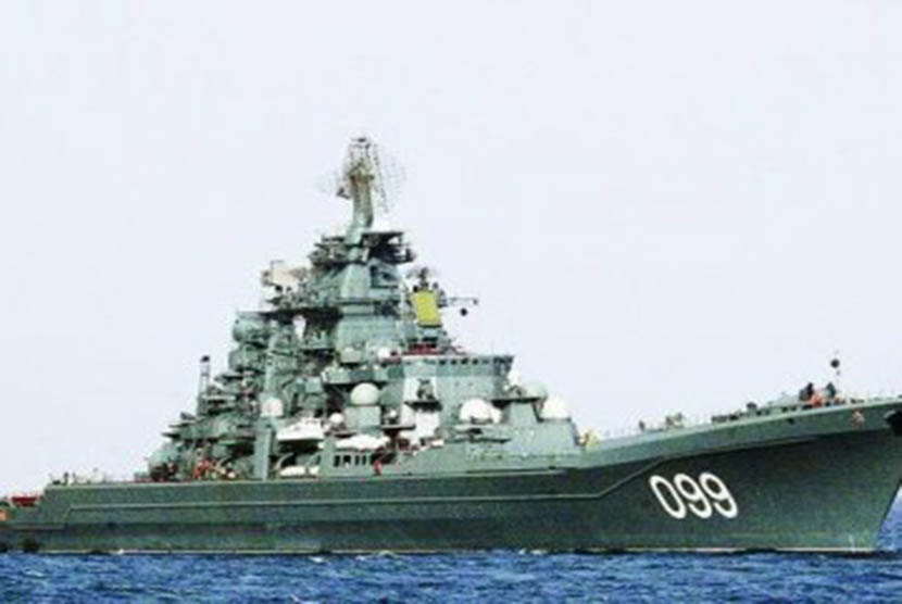 Salah satu kapal perang Rusia, Admiral Panteyeye