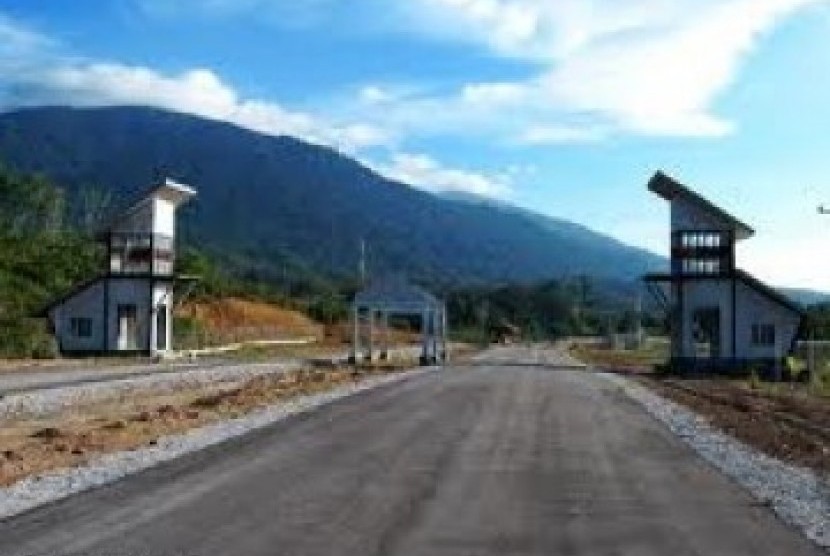 Salah satu kawasan perbatasan Indonesia dan Malaysia di pulau Kalimantan.