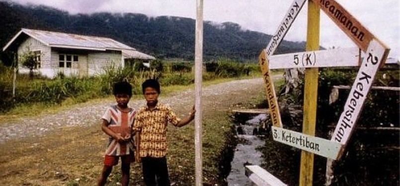 Salah satu kawasan transmigrasi di Indonesia timur.