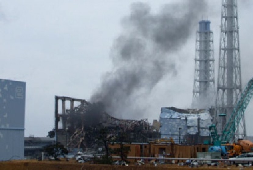 Salah satu kebocoran di reaktor nuklir Fukushima Jepang