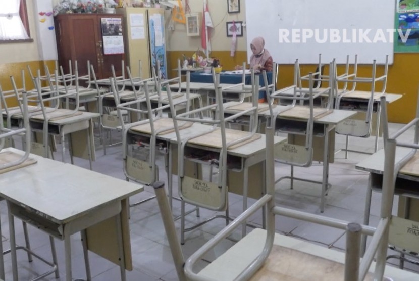 Salah satu kelas di SDN 1 Pekanbaru, Riau.