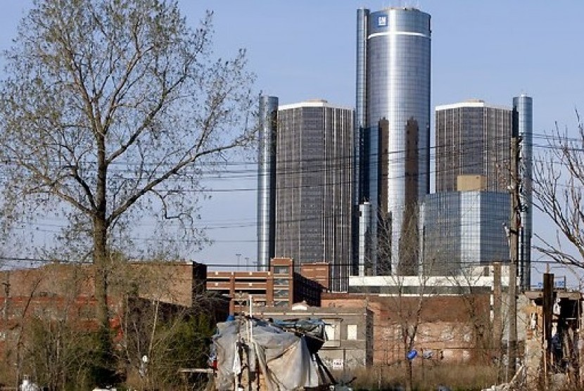 Salah satu kota Detroit yang kotor dan kumuh 