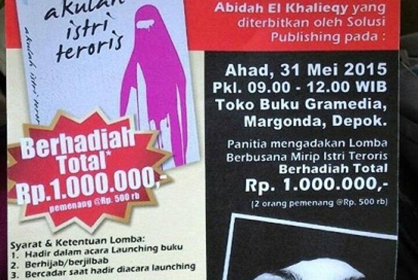 salah satu pamflet yang disebut hoax oleh Gramedia Depok