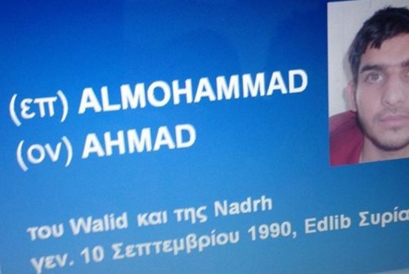 Salah satu pelaku bom bunuh diri dalam serangan Paris Jumat pekan lalu teridentifikasi bernama Almohammad Ahmad.