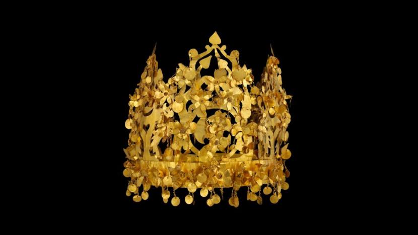 Salah satu peninggalan artefak di Afghanistan yang terbuat dari emas. Artefak ini termasuk dalam Harta Karun Baktria.