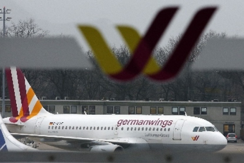 Salah satu pesawat Germanwings saat berada di bandara Berlin Tegel, Jerman 