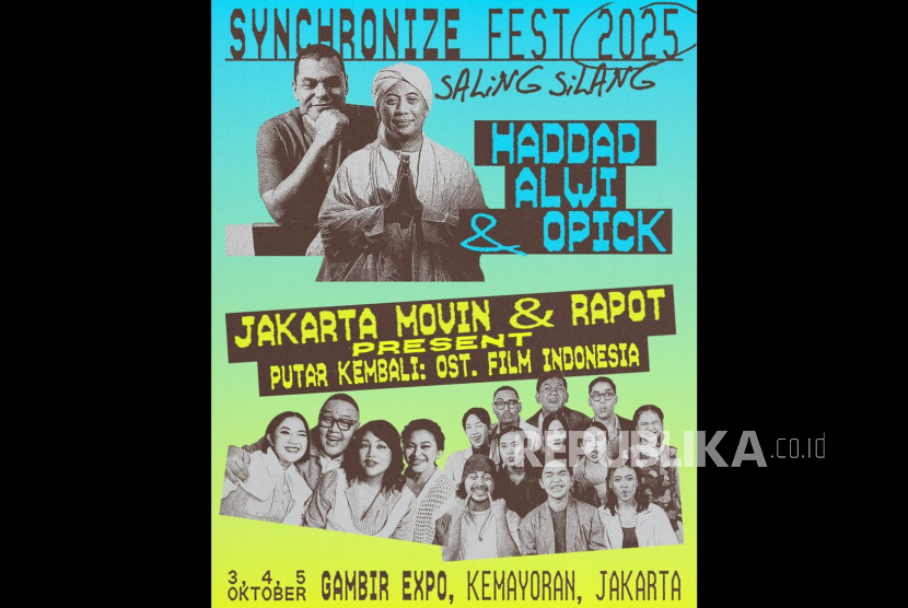 Salah satu poster Synchronize Fest 2025. Festival musik Synchronize Fest mengumumkan daftar penampil untuk edisi 2025.