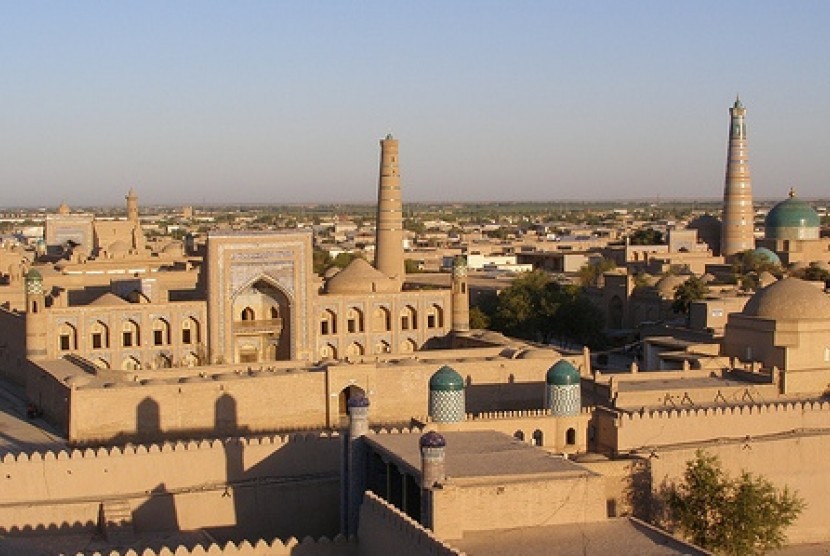   Salah satu sudut Kota Khiva atau Khwarizmia.