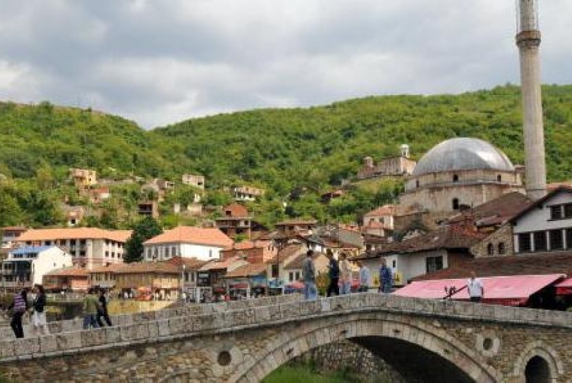 Salah satu sudut Kota Prizren, Kosovo.