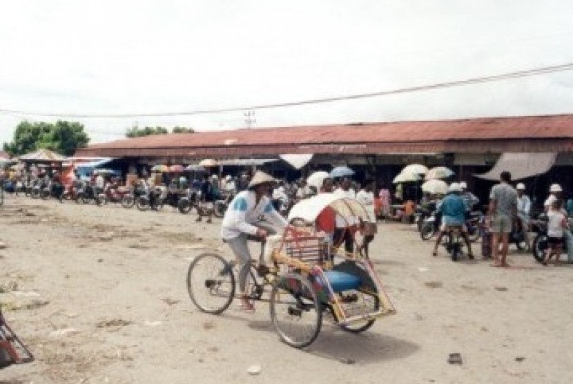 Salah satu sudut kota Timika, Papua.