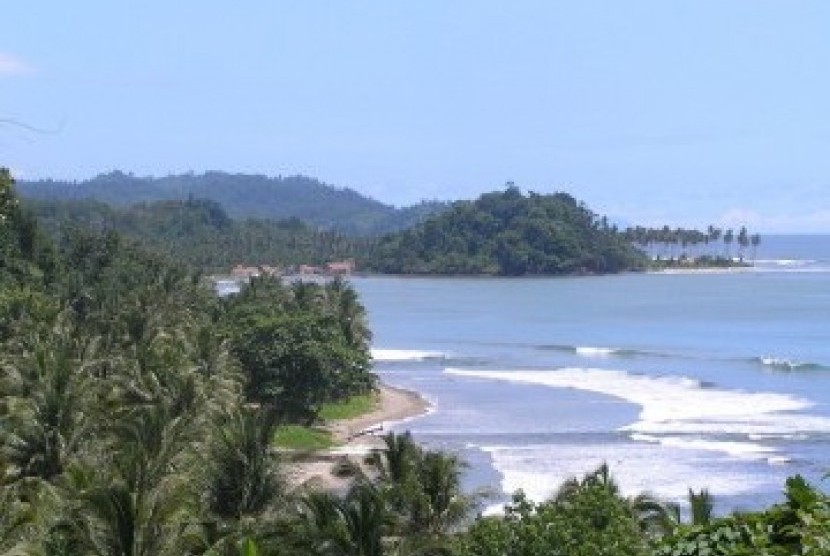 Salah satu sudut pantai Krui, di Provinsi Lampung.