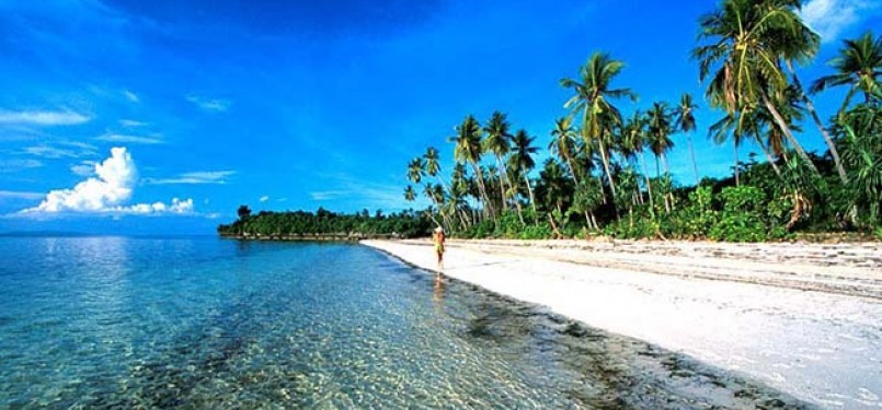 Salah satu sudut Pantai Wakatobi yang terkenal indah.