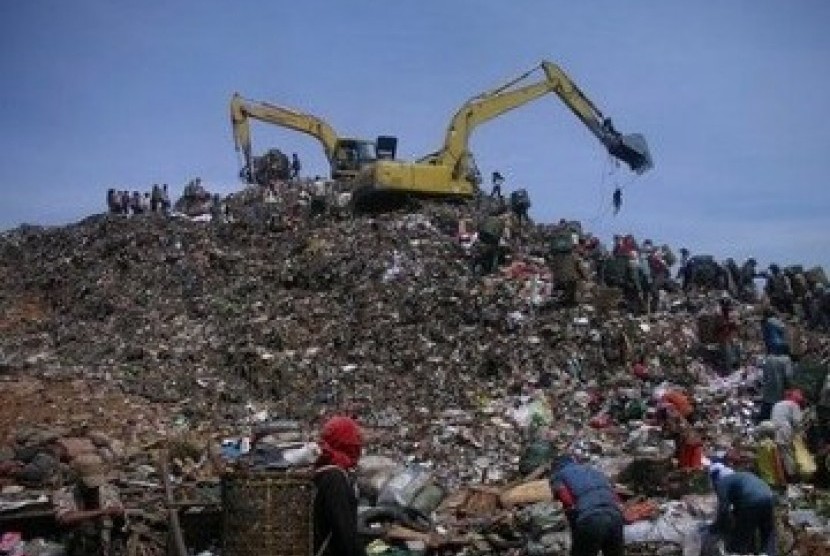 Salah satu Tempat Pembuangan Akhir (TPA) sampah di kawasan Jakarta.